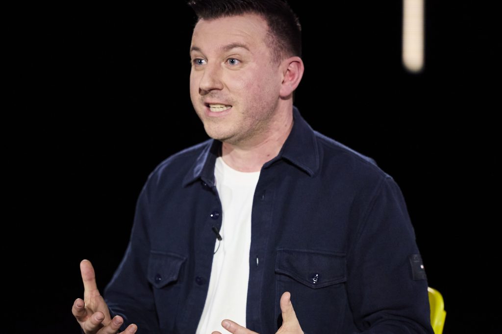Moderator Torsten Schröder bei einer Veranstaltung